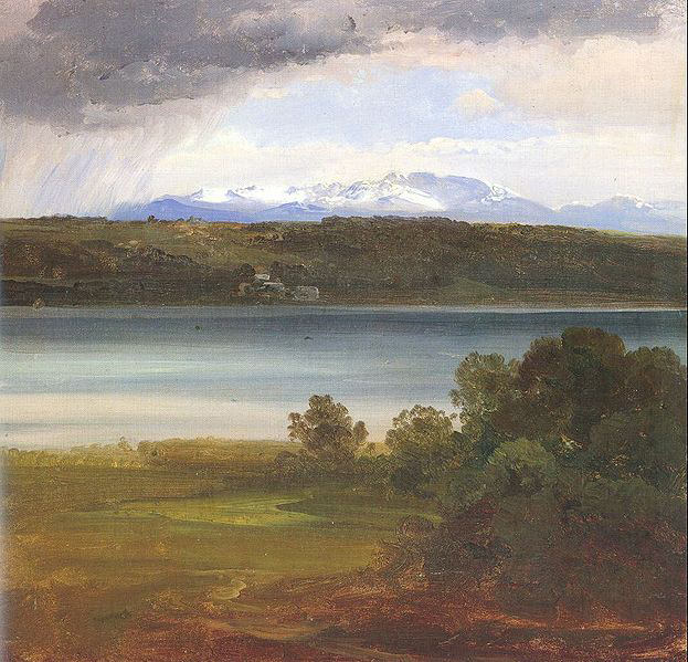 Christian Ernst Bernhard Morgenstern View Across Lake Starnberg to the Benedikte